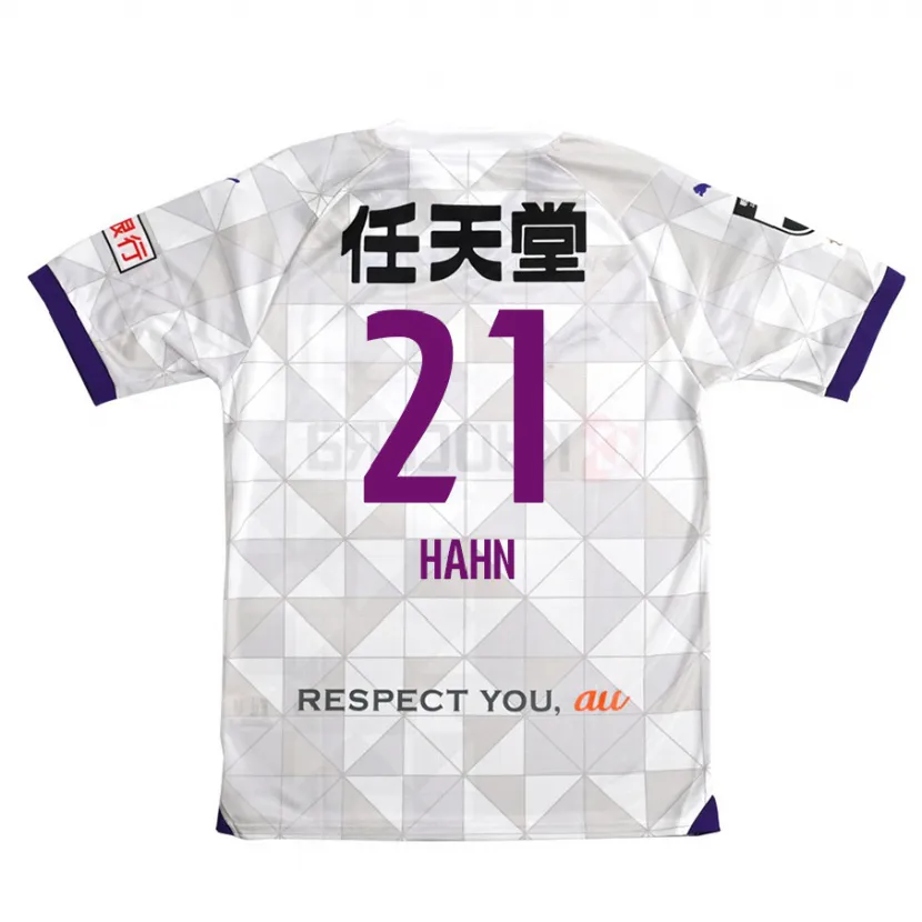 Danxen Niño Camiseta Warner Hahn #21 Blanco Morado 2ª Equipación 2024/25 La Camisa