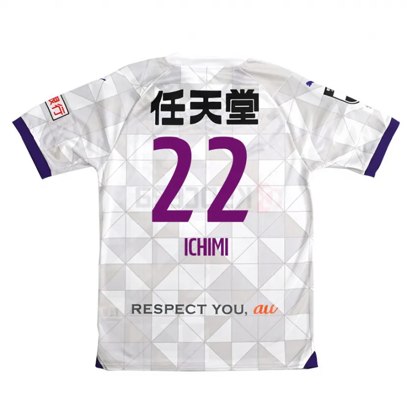 Danxen Niño Camiseta Kazunari Ichimi #22 Blanco Morado 2ª Equipación 2024/25 La Camisa