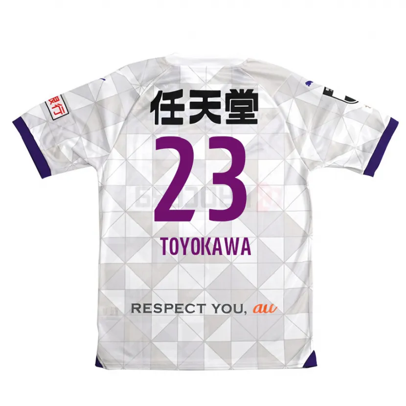 Danxen Niño Camiseta Yuta Toyokawa #23 Blanco Morado 2ª Equipación 2024/25 La Camisa