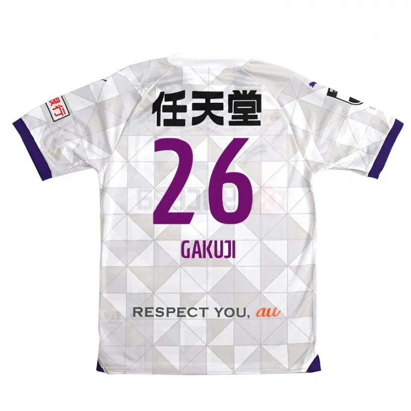 Danxen Niño Camiseta Gakuji Ota #26 Blanco Morado 2ª Equipación 2024/25 La Camisa