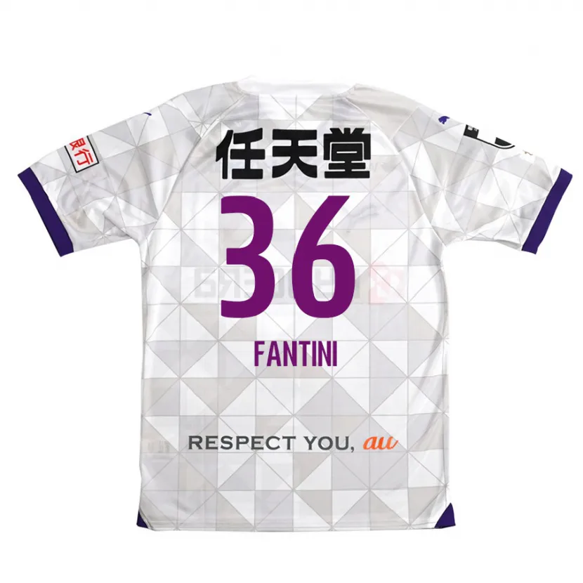 Danxen Niño Camiseta Akira Fantini #36 Blanco Morado 2ª Equipación 2024/25 La Camisa