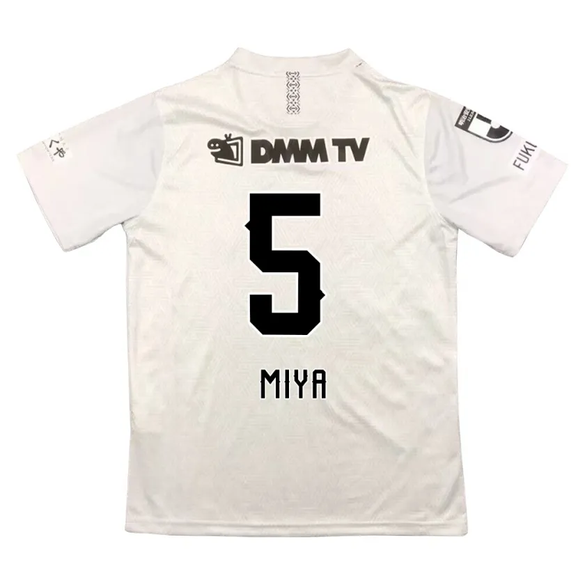 Danxen Niño Camiseta Daiki Miya #5 Gris Negro 2ª Equipación 2024/25 La Camisa