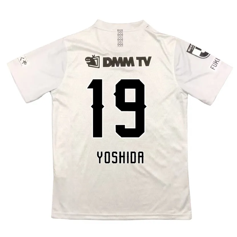 Danxen Niño Camiseta Yuzuki Yoshida #19 Gris Negro 2ª Equipación 2024/25 La Camisa