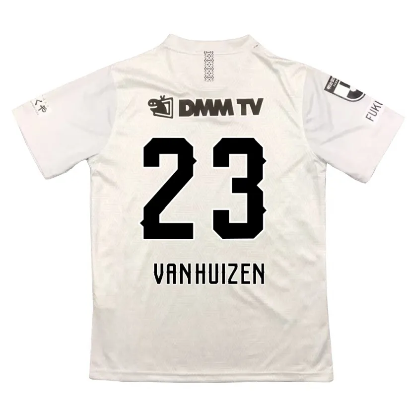 Danxen Niño Camiseta Haruki Christopher Van Huizen #23 Gris Negro 2ª Equipación 2024/25 La Camisa