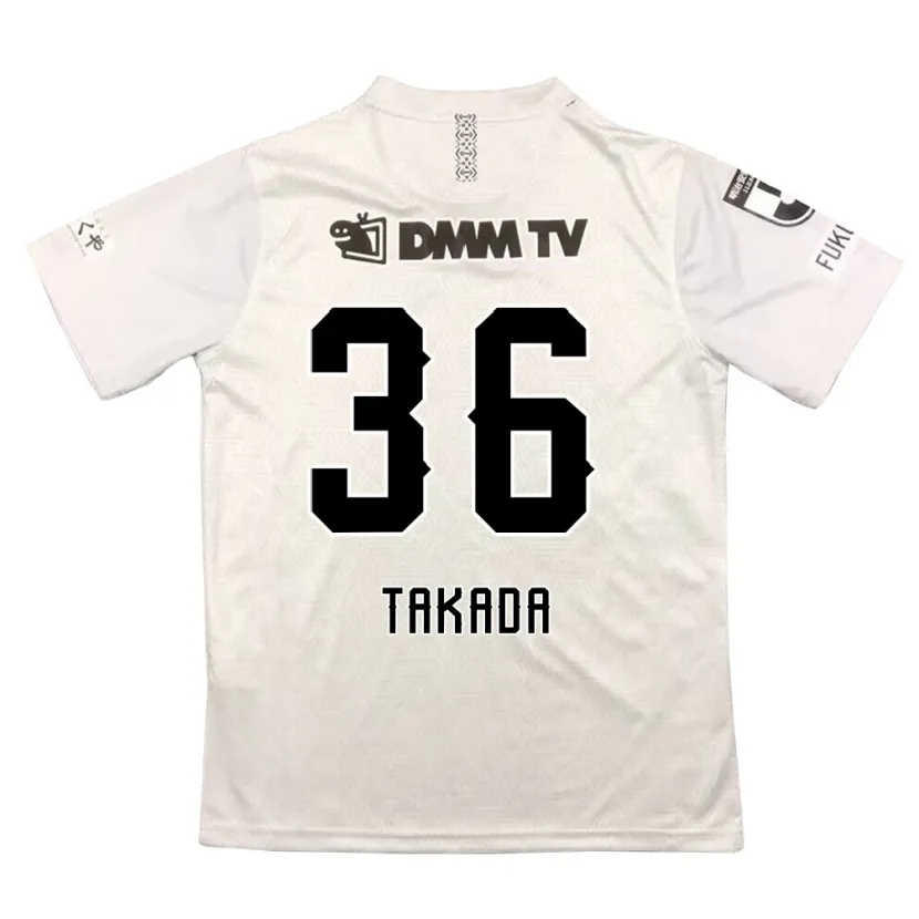 Danxen Niño Camiseta Seiya Takada #36 Gris Negro 2ª Equipación 2024/25 La Camisa