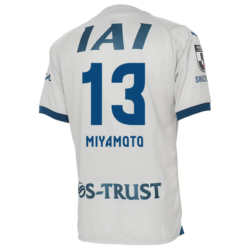 Danxen Niño Camiseta Kota Miyamoto #13 Blanco Azul 2ª Equipación 2024/25 La Camisa