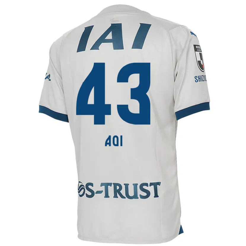 Danxen Niño Camiseta Aoi Ando #43 Blanco Azul 2ª Equipación 2024/25 La Camisa