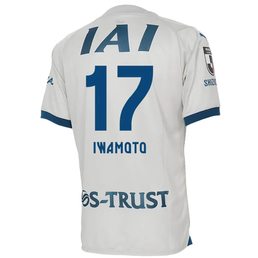 Danxen Niño Camiseta Shogo Iwamoto #17 Blanco Azul 2ª Equipación 2024/25 La Camisa