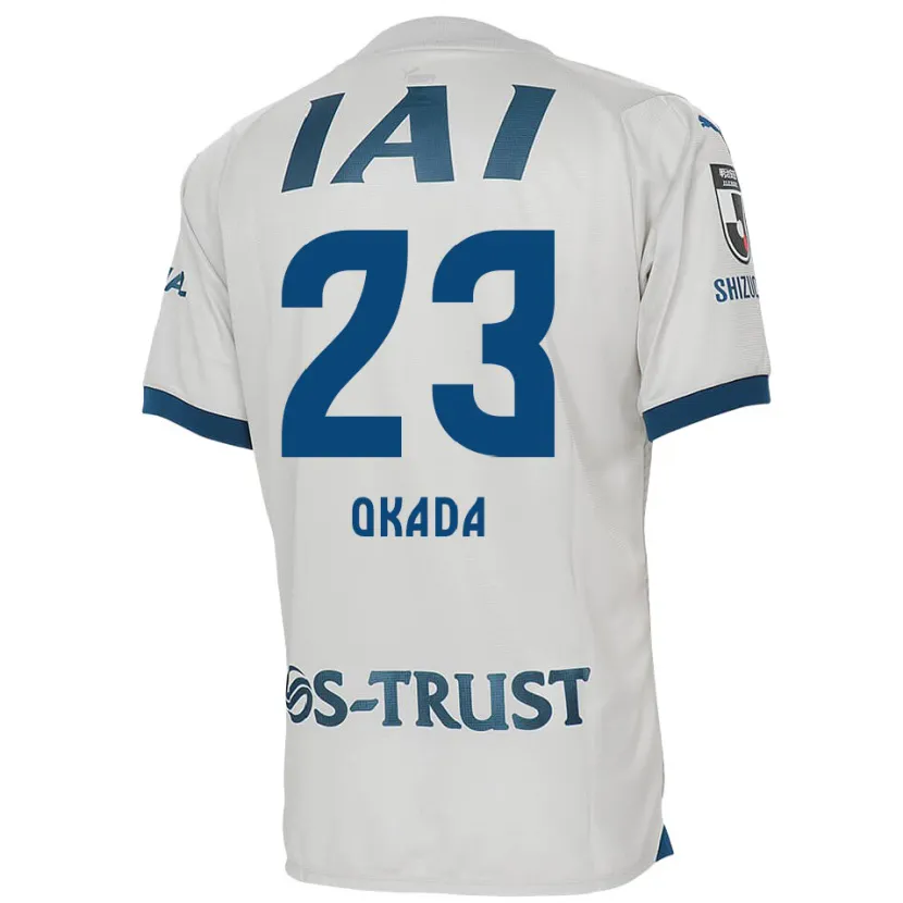 Danxen Niño Camiseta Shu Okada #23 Blanco Azul 2ª Equipación 2024/25 La Camisa