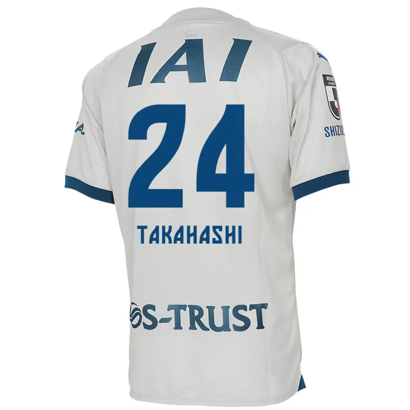 Danxen Niño Camiseta Yuzuki Takahashi #24 Blanco Azul 2ª Equipación 2024/25 La Camisa