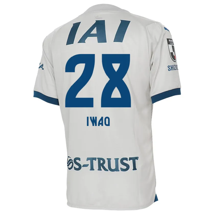 Danxen Niño Camiseta Takeru Iwao #28 Blanco Azul 2ª Equipación 2024/25 La Camisa