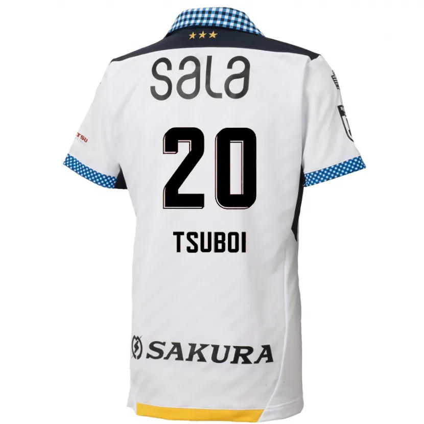 Danxen Niño Camiseta Yuya Tsuboi #20 Blanco Negro 2ª Equipación 2024/25 La Camisa