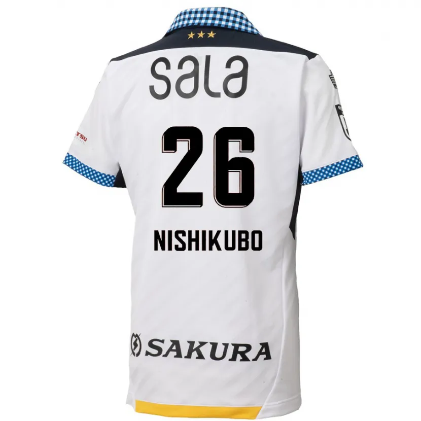 Danxen Niño Camiseta Shunsuke Nishikubo #26 Blanco Negro 2ª Equipación 2024/25 La Camisa