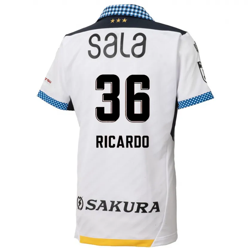 Danxen Niño Camiseta Ricardo Graça #36 Blanco Negro 2ª Equipación 2024/25 La Camisa