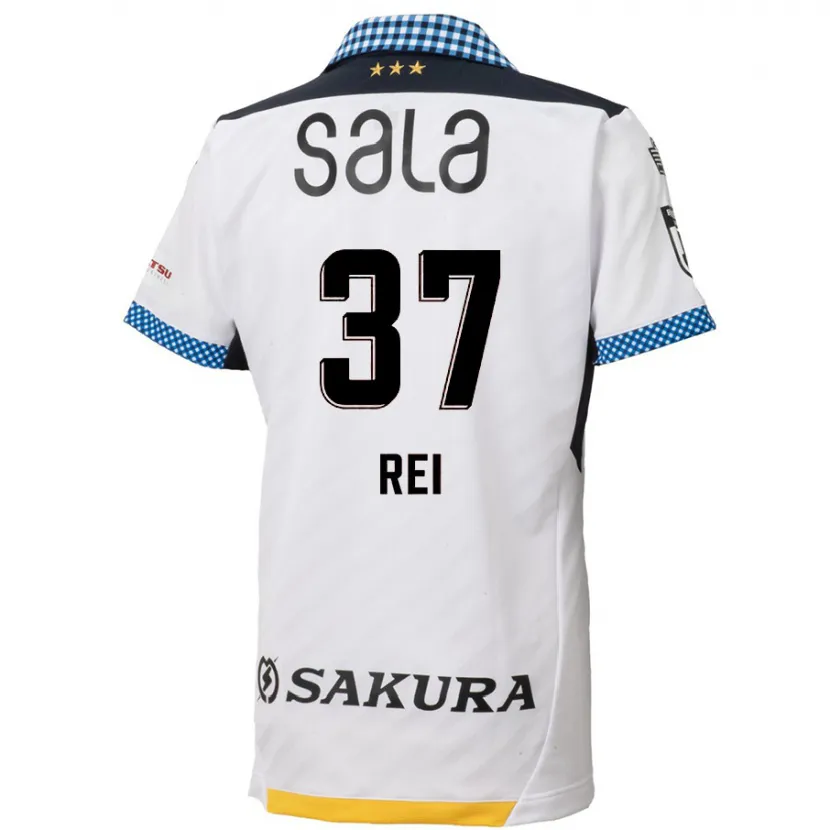 Danxen Niño Camiseta Rei Hirakawa #37 Blanco Negro 2ª Equipación 2024/25 La Camisa