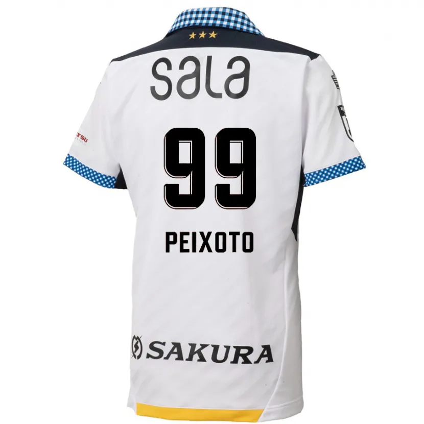 Danxen Niño Camiseta Matheus Peixoto #99 Blanco Negro 2ª Equipación 2024/25 La Camisa