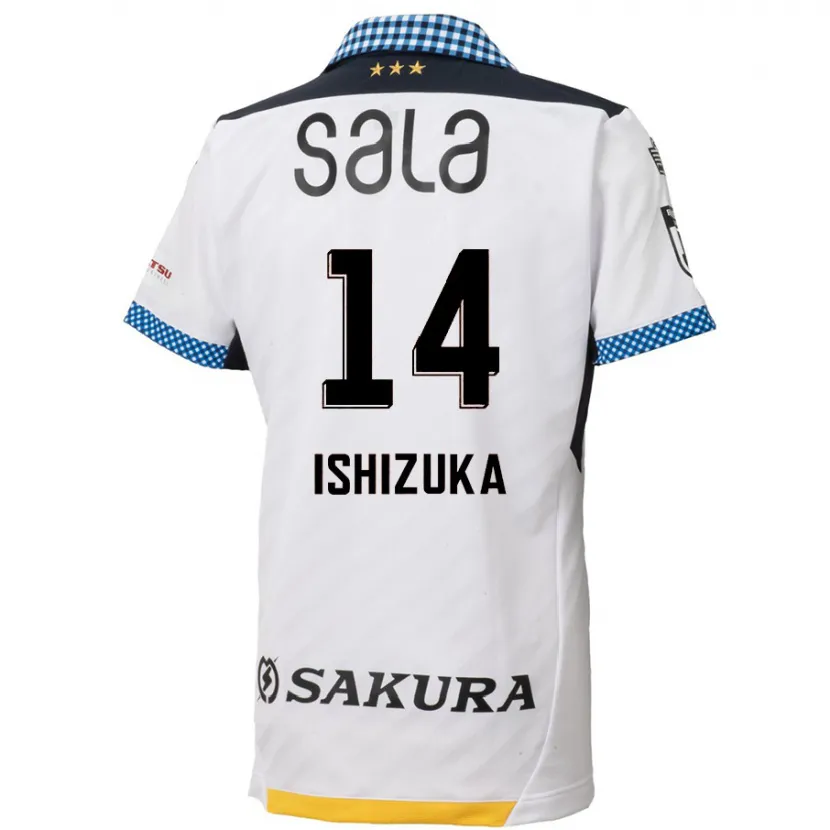 Danxen Niño Camiseta Rea Ishizuka #14 Blanco Negro 2ª Equipación 2024/25 La Camisa