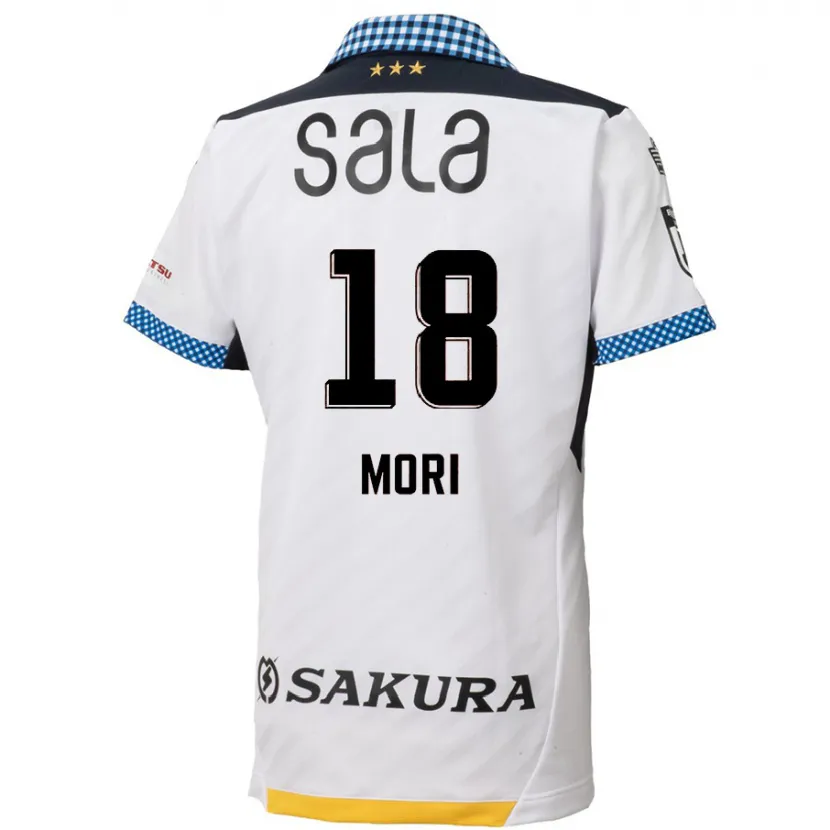 Danxen Niño Camiseta Rikinosuke Mori #18 Blanco Negro 2ª Equipación 2024/25 La Camisa