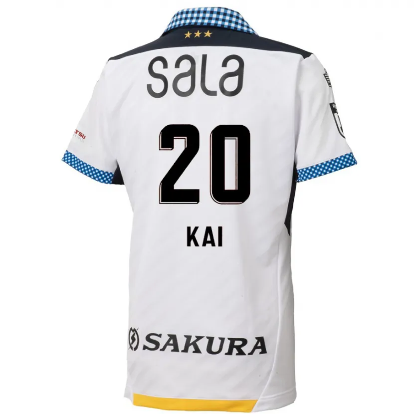 Danxen Niño Camiseta Yua Kai #20 Blanco Negro 2ª Equipación 2024/25 La Camisa