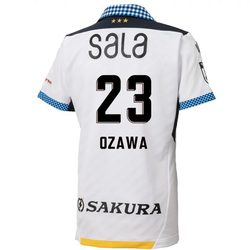 Danxen Niño Camiseta Yugo Ozawa #23 Blanco Negro 2ª Equipación 2024/25 La Camisa