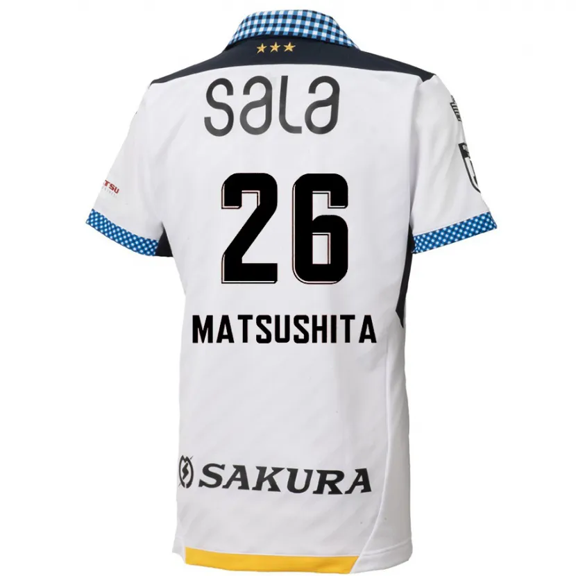 Danxen Niño Camiseta Sota Matsushita #26 Blanco Negro 2ª Equipación 2024/25 La Camisa