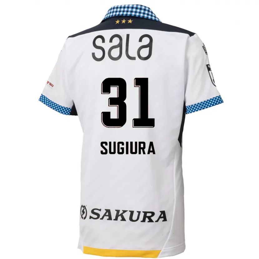 Danxen Niño Camiseta Rinnosuke Sugiura #31 Blanco Negro 2ª Equipación 2024/25 La Camisa