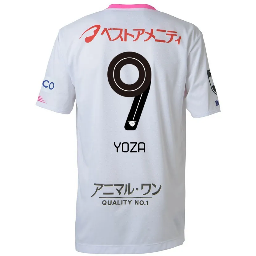 Danxen Niño Camiseta Tomomichi Yoza #9 Blanco Azul Rosa 2ª Equipación 2024/25 La Camisa