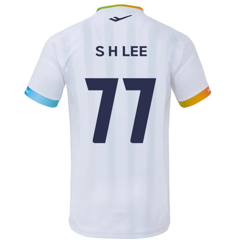 Danxen Niño Camiseta Hyeon-Seung Lee #77 Blanco Azul 2ª Equipación 2024/25 La Camisa