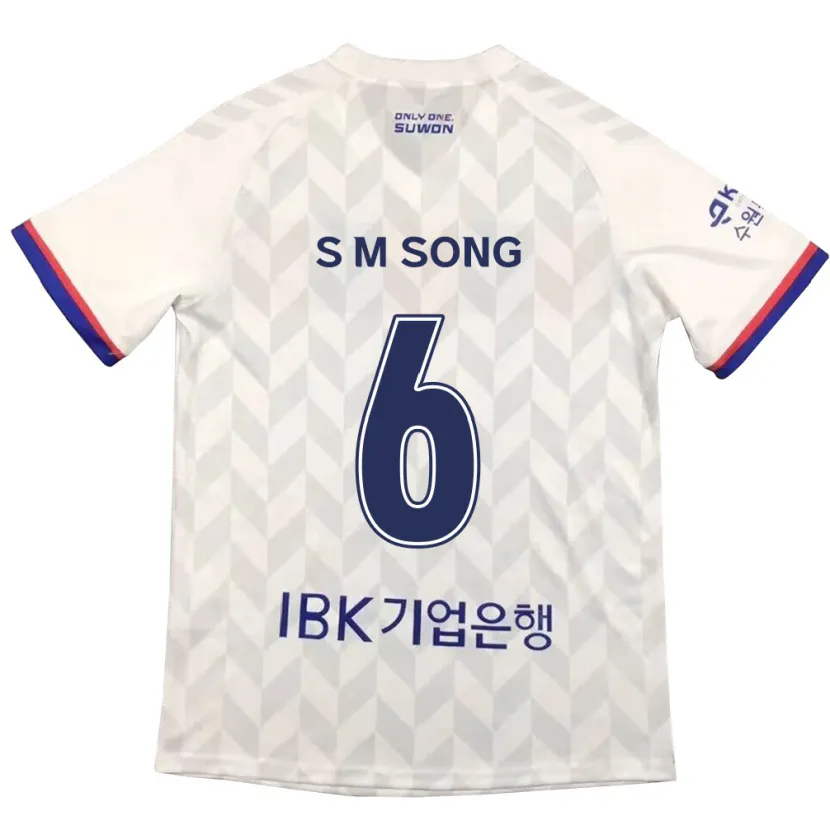 Danxen Niño Camiseta Min-Seob Song #6 Blanco Azul 2ª Equipación 2024/25 La Camisa