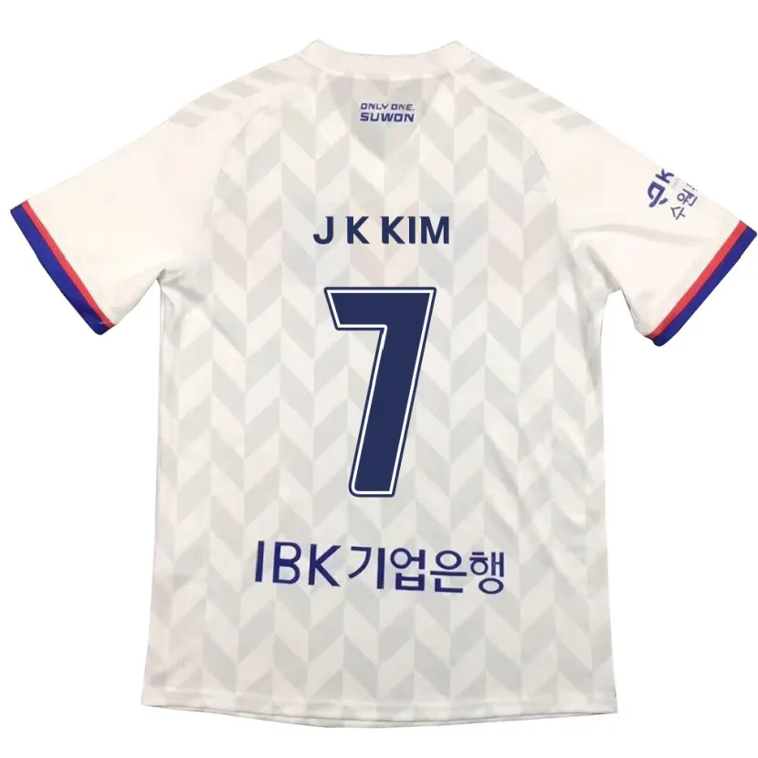 Danxen Niño Camiseta Ki-Jun Kim #7 Blanco Azul 2ª Equipación 2024/25 La Camisa