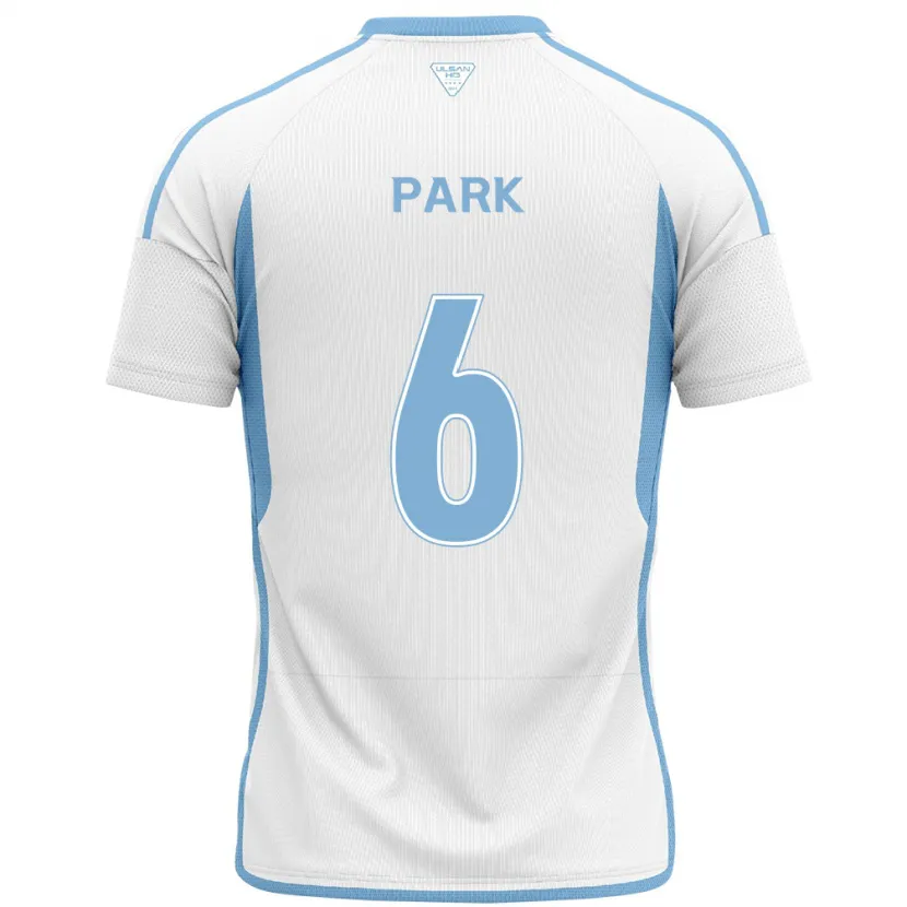 Danxen Niño Camiseta Jun Park #6 Blanco Azul 2ª Equipación 2024/25 La Camisa