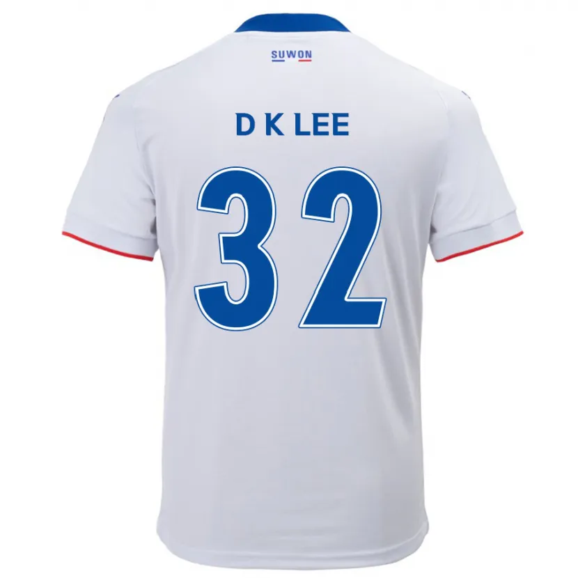 Danxen Niño Camiseta Kyu-Dong Lee #32 Blanco Azul 2ª Equipación 2024/25 La Camisa