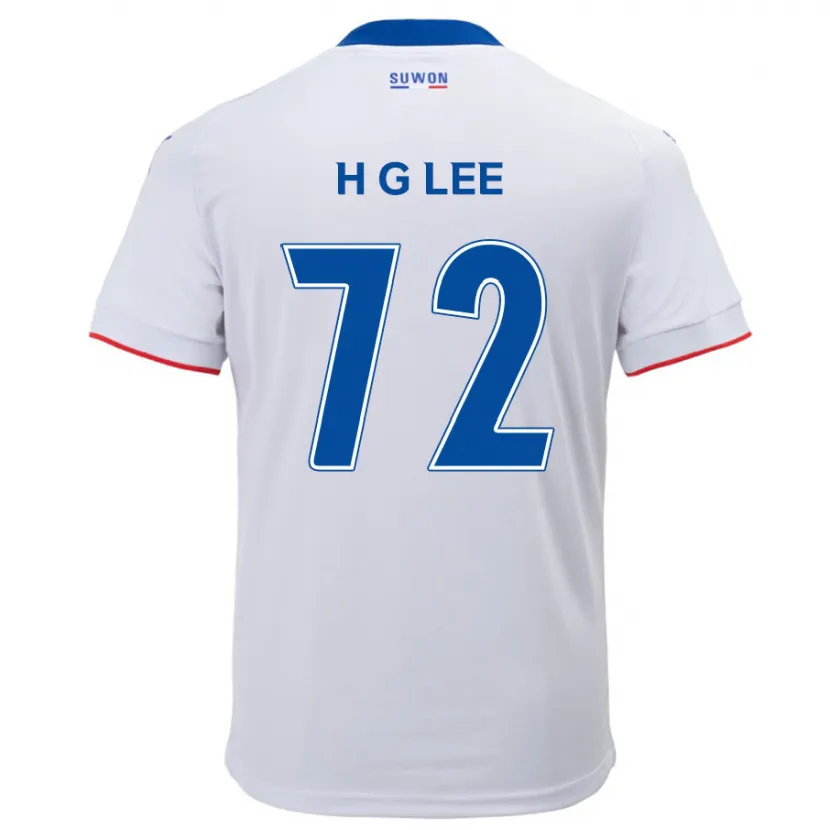 Danxen Niño Camiseta Geon-Hee Lee #72 Blanco Azul 2ª Equipación 2024/25 La Camisa