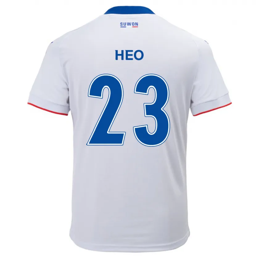 Danxen Niño Camiseta Hwan Heo #23 Blanco Azul 2ª Equipación 2024/25 La Camisa