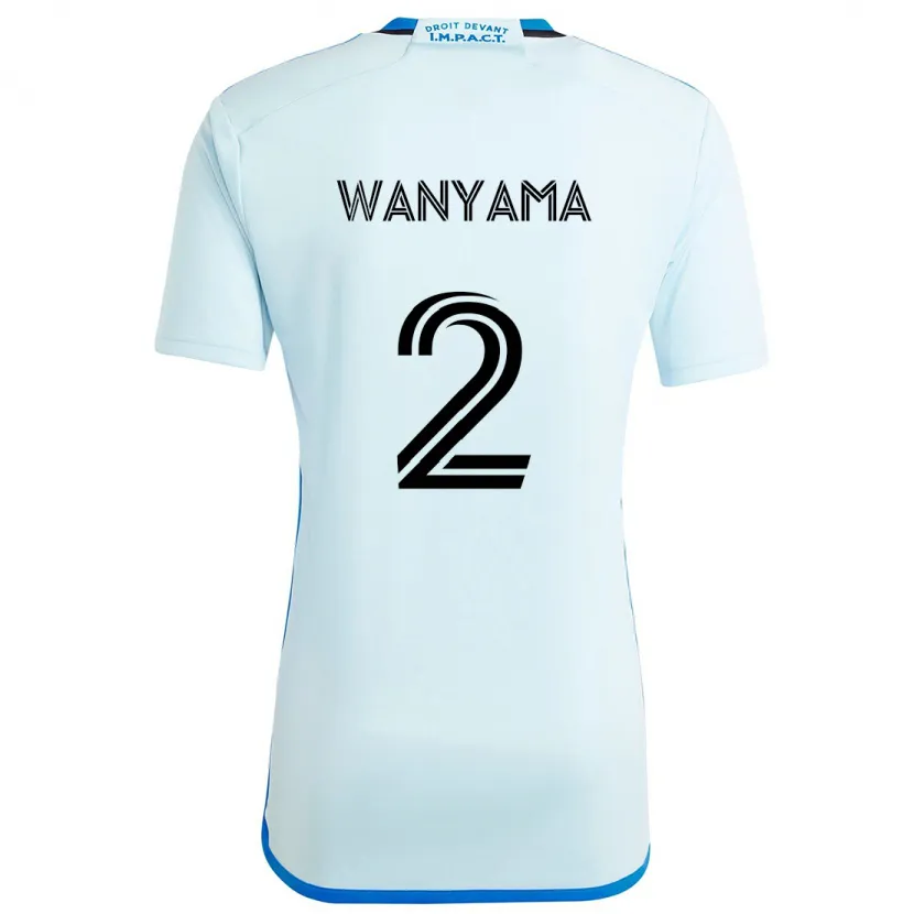 Danxen Niño Camiseta Victor Wanyama #2 Azul Hielo 2ª Equipación 2024/25 La Camisa