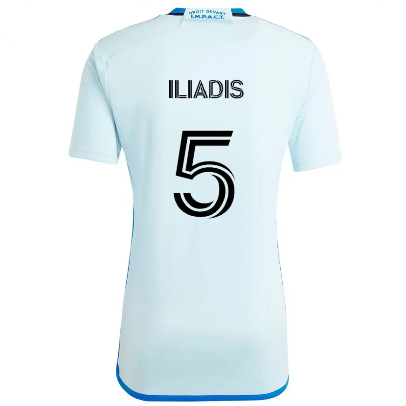 Danxen Niño Camiseta Ilias Iliadis #5 Azul Hielo 2ª Equipación 2024/25 La Camisa