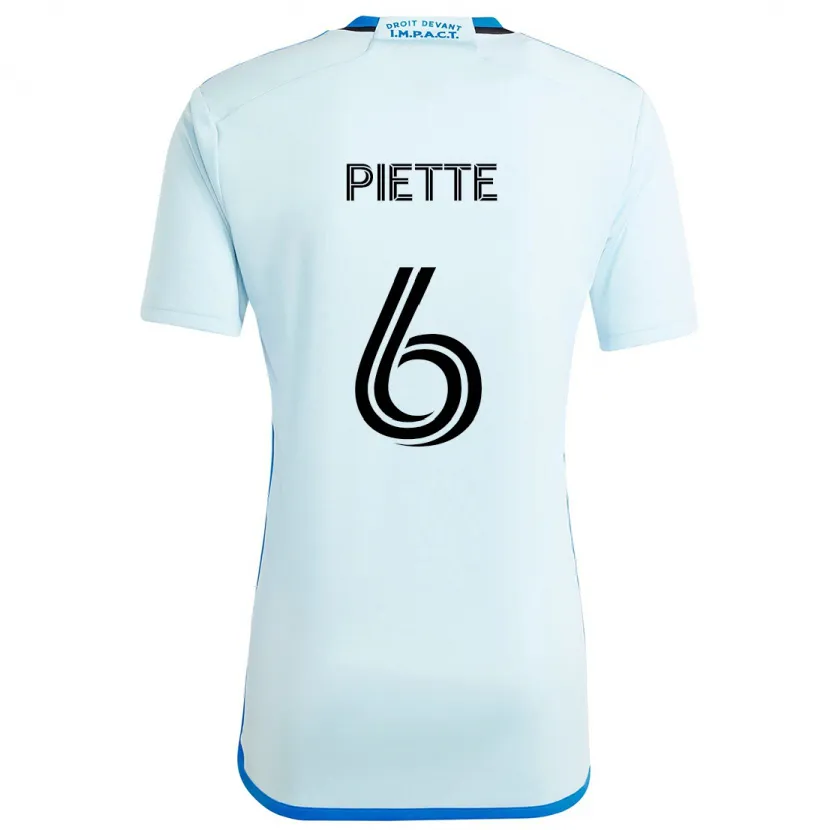 Danxen Niño Camiseta Samuel Piette #6 Azul Hielo 2ª Equipación 2024/25 La Camisa