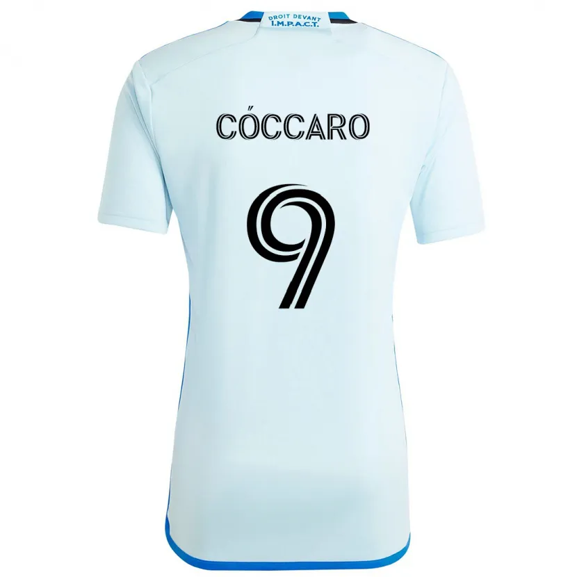 Danxen Niño Camiseta Matías Cóccaro #9 Azul Hielo 2ª Equipación 2024/25 La Camisa