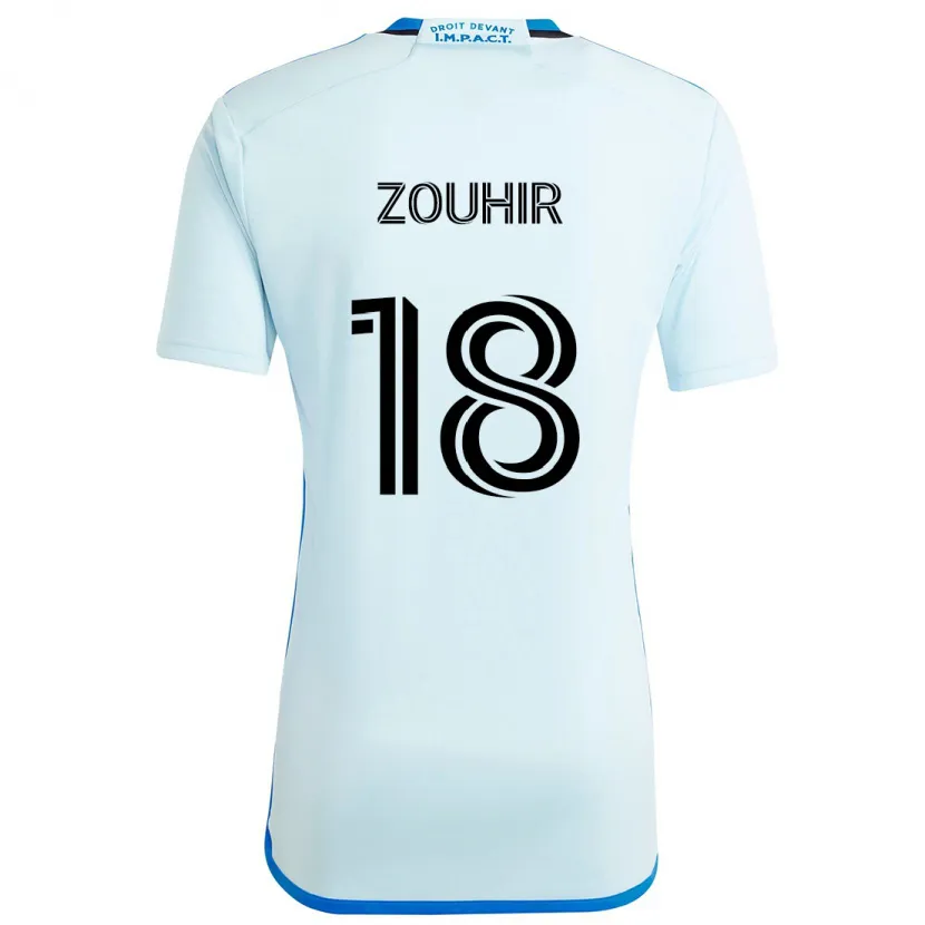 Danxen Niño Camiseta Rida Zouhir #18 Azul Hielo 2ª Equipación 2024/25 La Camisa