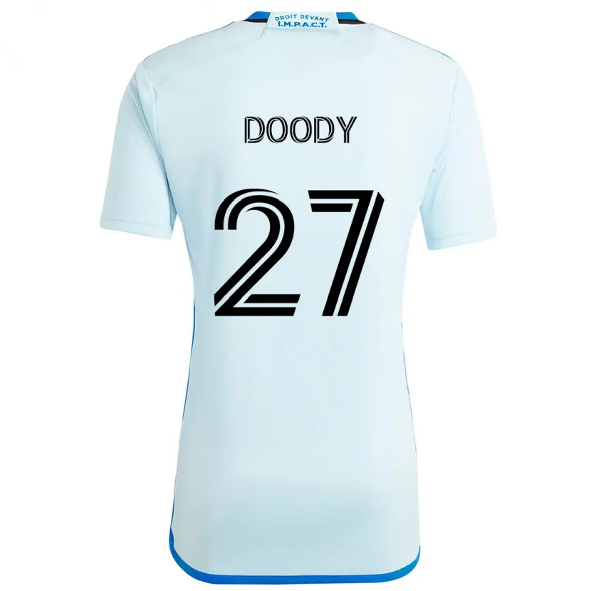 Danxen Niño Camiseta Grayson Doody #27 Azul Hielo 2ª Equipación 2024/25 La Camisa