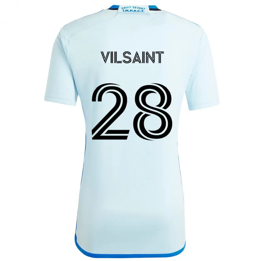 Danxen Niño Camiseta Jules-Anthony Vilsaint #28 Azul Hielo 2ª Equipación 2024/25 La Camisa