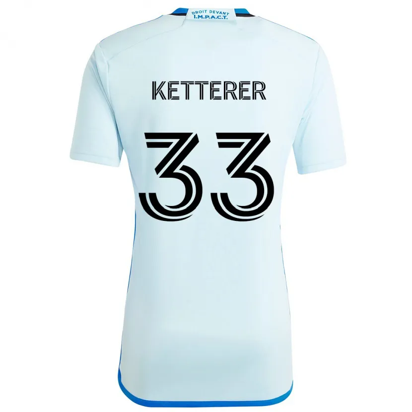 Danxen Niño Camiseta Logan Ketterer #33 Azul Hielo 2ª Equipación 2024/25 La Camisa