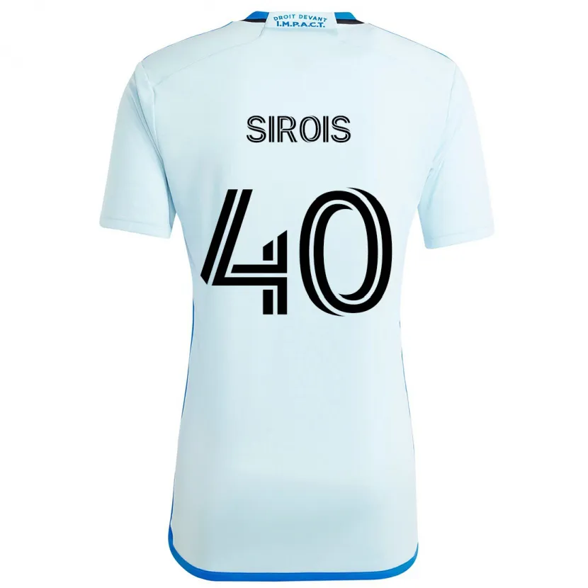 Danxen Niño Camiseta Jonathan Sirois #40 Azul Hielo 2ª Equipación 2024/25 La Camisa