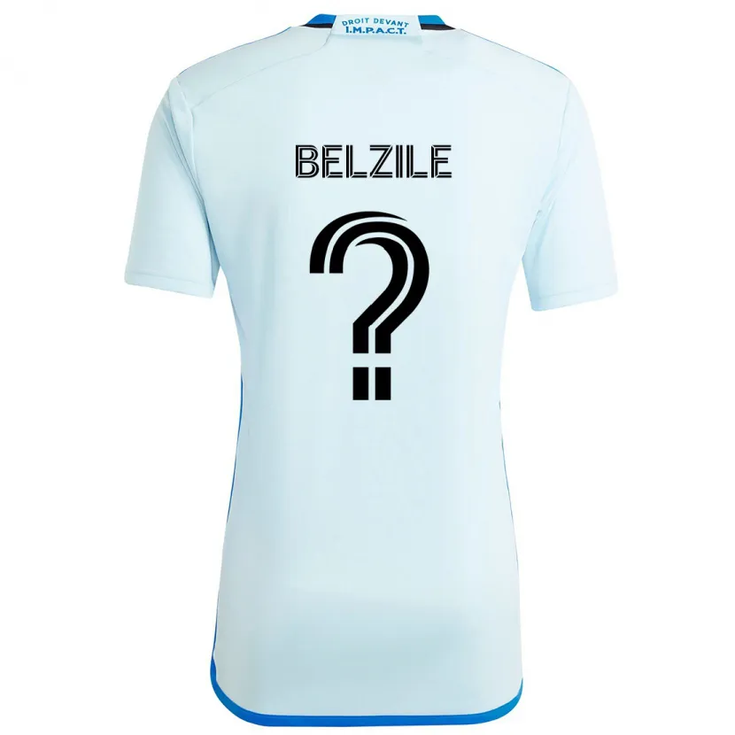 Danxen Niño Camiseta Jean-Christophe Belzile #0 Azul Hielo 2ª Equipación 2024/25 La Camisa