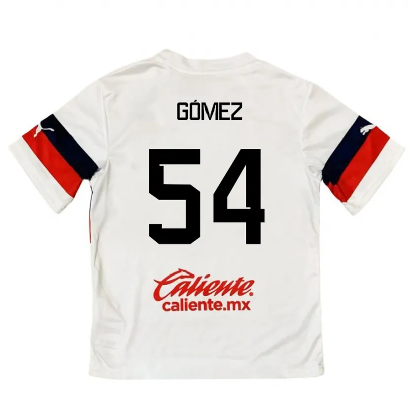 Danxen Niño Camiseta Miguel Gómez #54 Blanco Rojo 2ª Equipación 2024/25 La Camisa