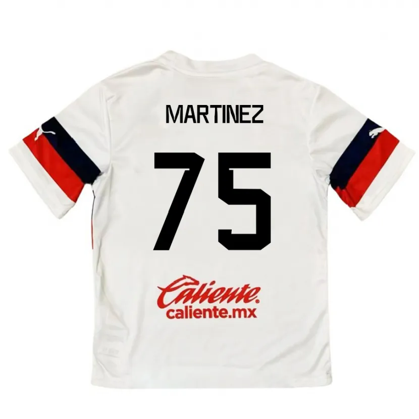 Danxen Niño Camiseta Isaac Martínez #75 Blanco Rojo 2ª Equipación 2024/25 La Camisa