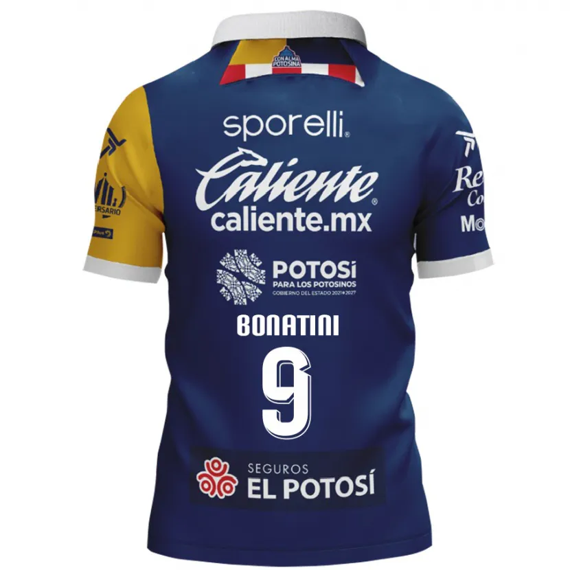 Danxen Niño Camiseta Léo Bonatini #9 Azul Amarillo 2ª Equipación 2024/25 La Camisa