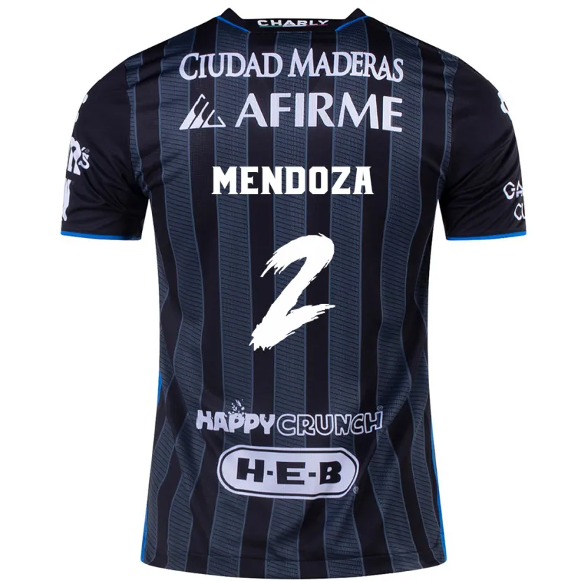 Danxen Niño Camiseta Omar Mendoza #2 Blanco Negro 2ª Equipación 2024/25 La Camisa