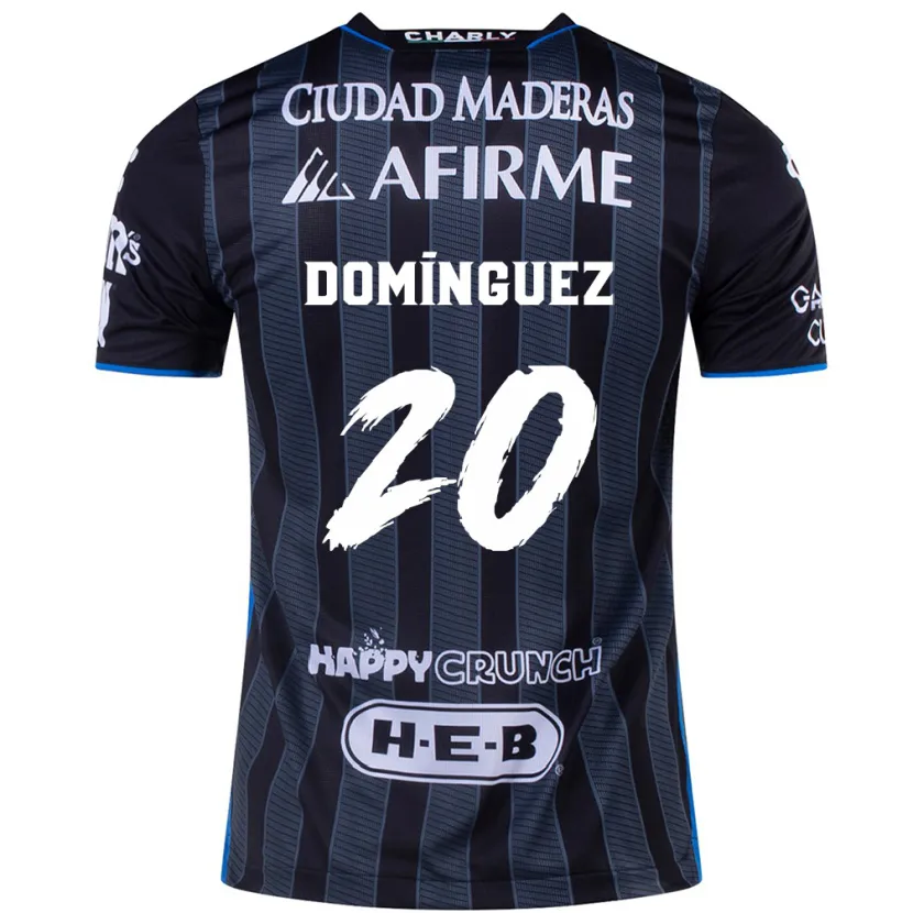 Danxen Niño Camiseta Misael Domínguez #20 Blanco Negro 2ª Equipación 2024/25 La Camisa