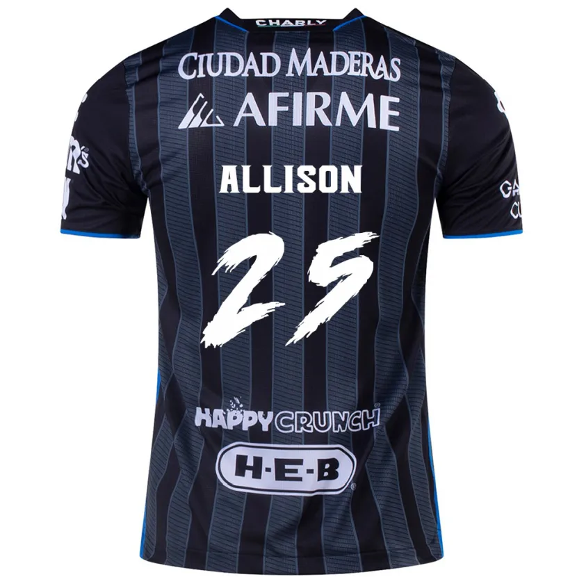 Danxen Niño Camiseta Guillermo Allison #25 Blanco Negro 2ª Equipación 2024/25 La Camisa